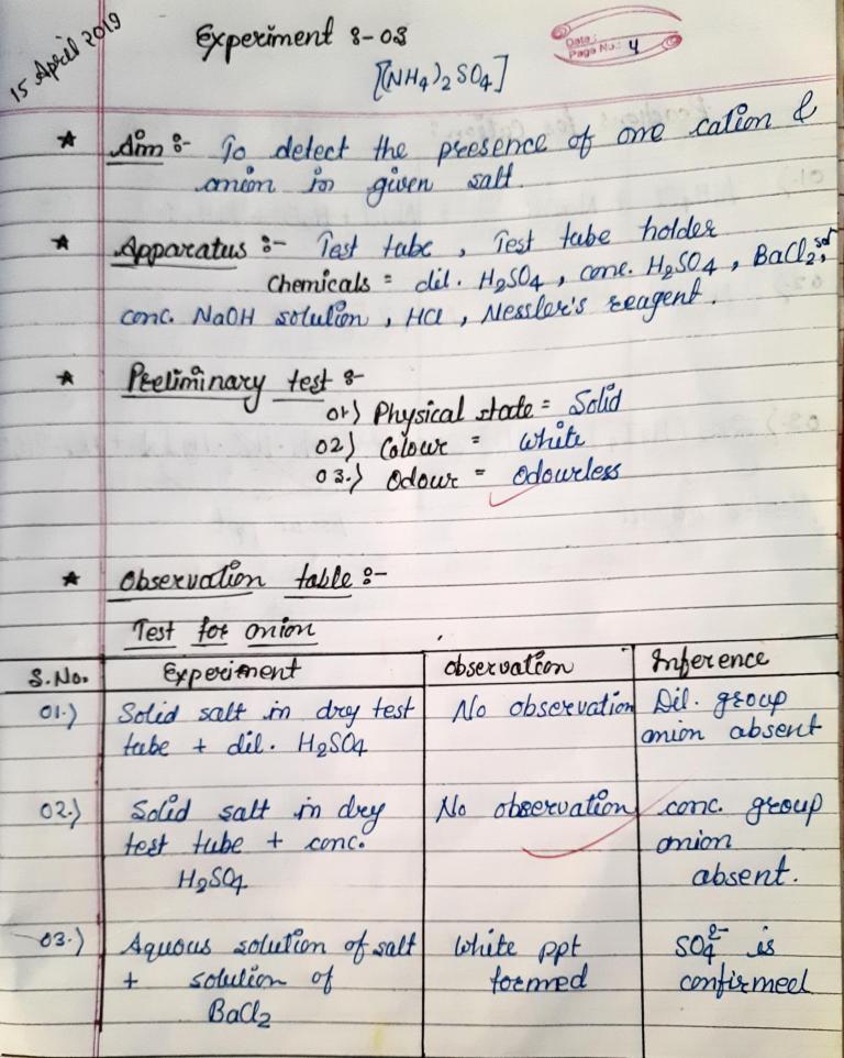 Basic Practical Notes Practical Note Book 11 Chemistry – CHEMIGOD
